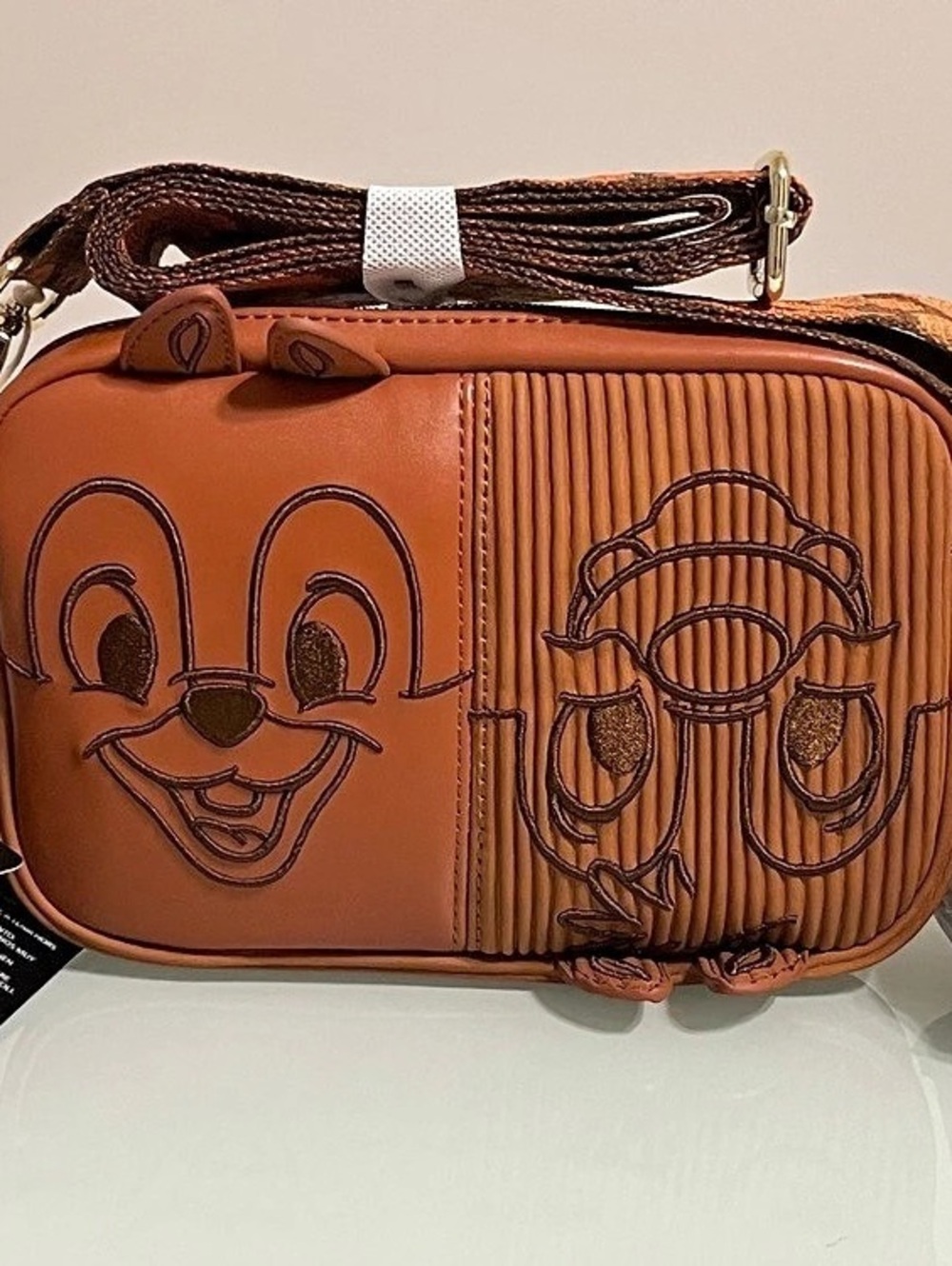 Loungefly Disney Chip and Dale Corduroy Crossbody Bag with Coin Purse Crossbody